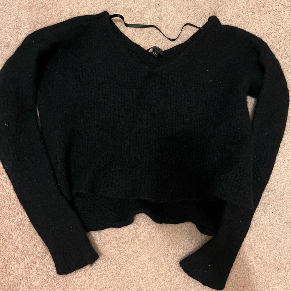 ATM Anthony Thomas Melillo Black V-Neck Sweater